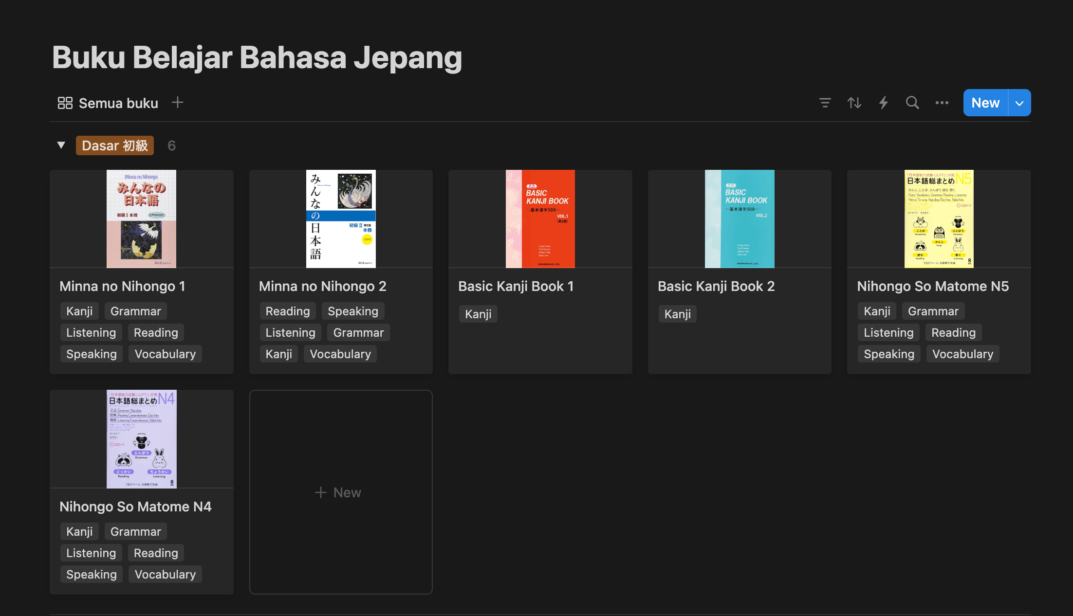referensi buku belajar bahasa jepang
